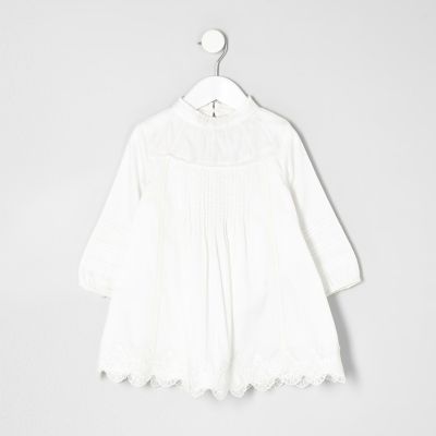 Mini girls cream lace dress